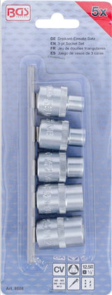 3-PT SOCKET SET | M5 - M12 (8 - 16,5 MM) | 5 PCS. (8608)