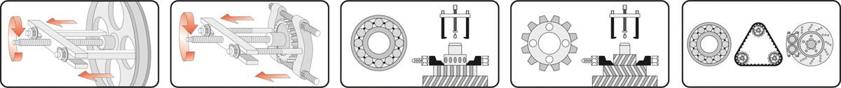 UNIVERSAL GEAR/BEARING PULLER EXTRACTOR (YT-06412)