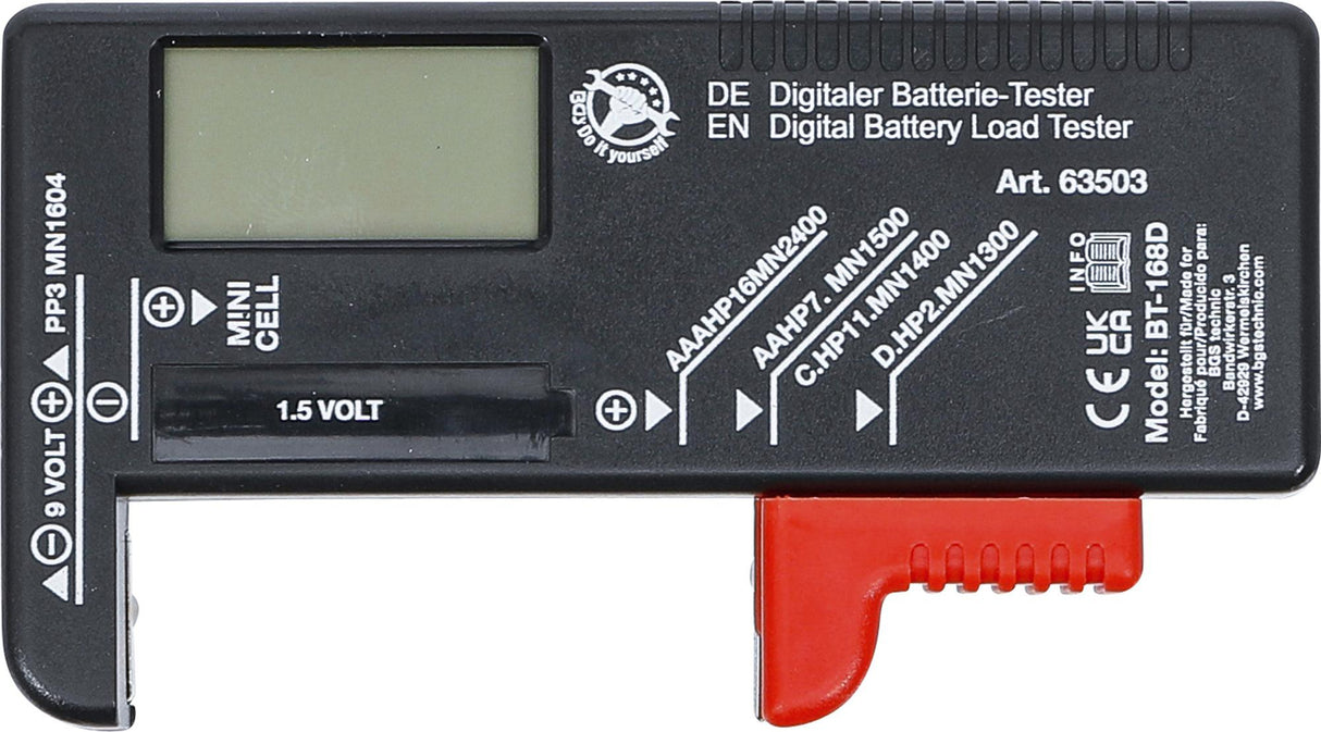 DIGITAL BATTERY LOAD TESTER | 1.5V / 9V (63503)