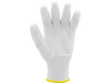 WORKING GLOVES NYLON/PU WHITE S. 10 (YT-7470)