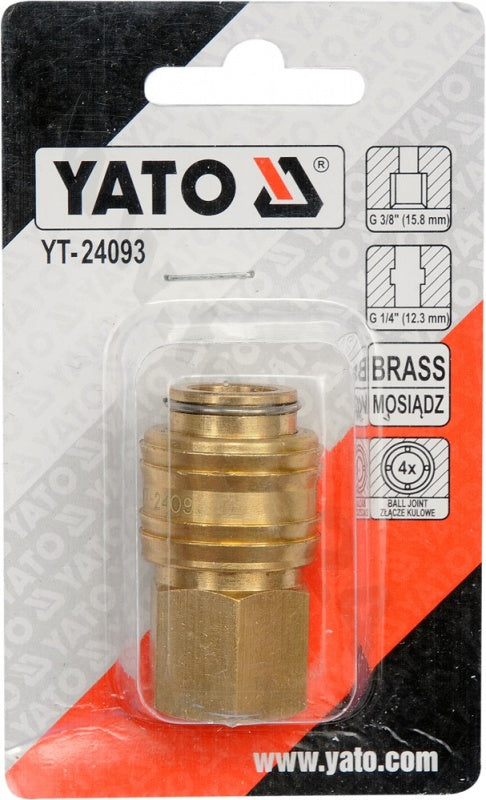 QUICK COUPLER 3/8"(M) X 1/4"(F) (YT-24093)