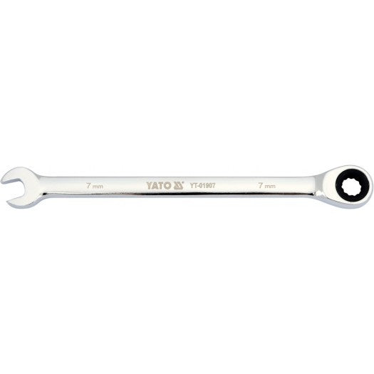 COMBINATION RATCHET WRENCH, 7MM (YT-01907)