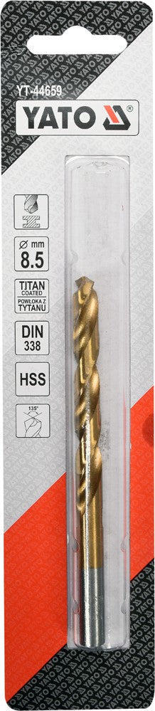 TWIST DRILL BIT HSS-TIN 8,5 MM (YT-44659)