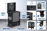WORKSHOP TROLLEY | 8 DRAWERS | WITH 263 TOOLS (4106)