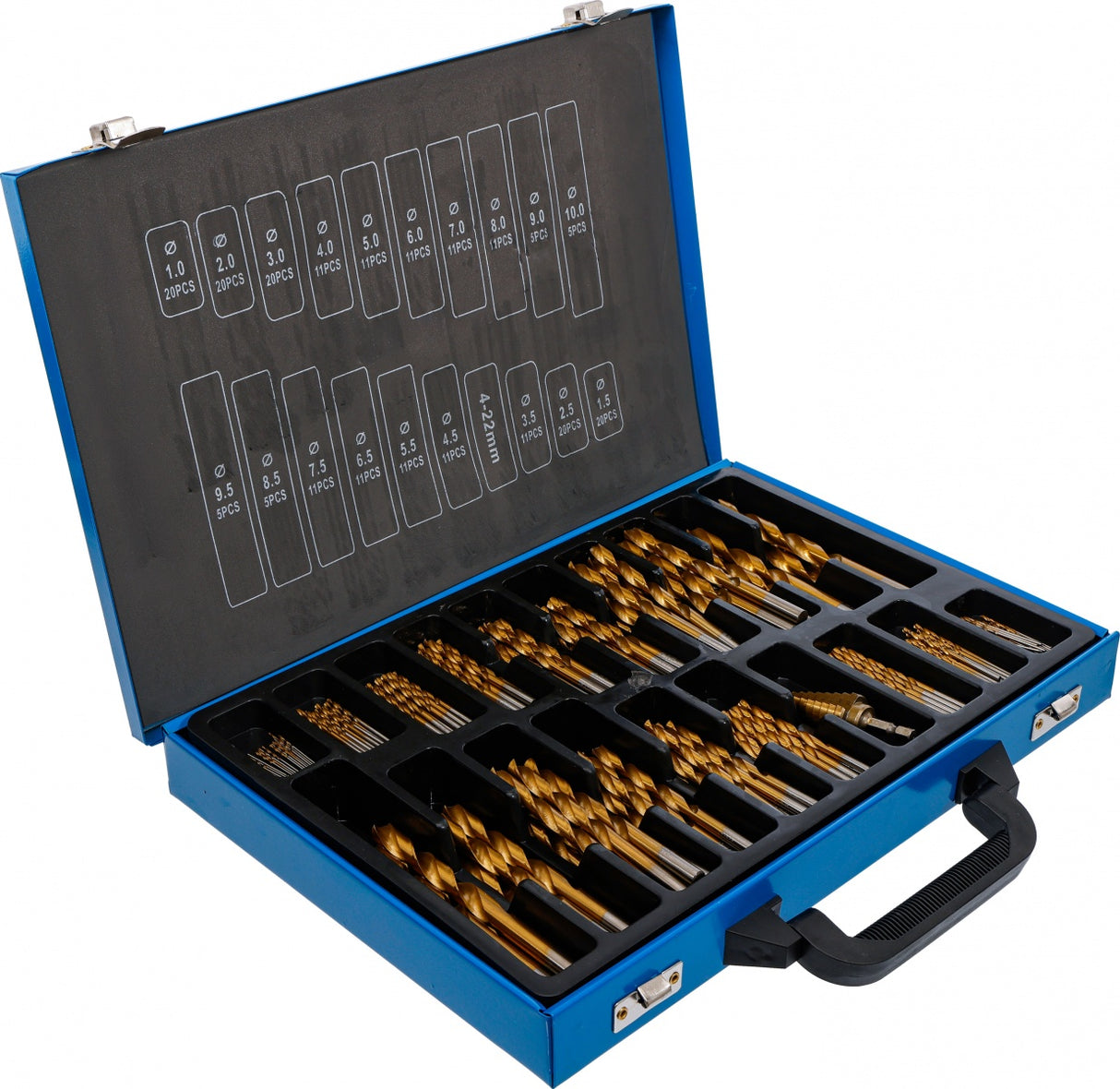 DRILL BIT SET HSS | TITANIUM NITRIDE | 1 - 10 MM | 231 PCS. (72130)