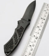 FOLDING KNIFE | BLACK FINISH WITH MATTE TEXTURE | 20 CM (FK8)