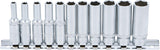 SOCKET SET, HEXAGON, DEEP | 6.3 MM (1/4") DRIVE | 4 - 13 MM | 11 PCS. (2221)