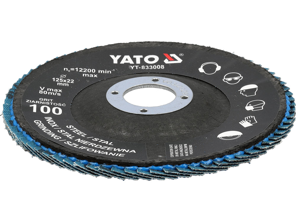 FLAP DISC | 125 MM X 22 | P100 (YT-833008)