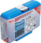 TWIST SOCKET SET (SPIRAL PROFILE) / SCREW EXTRACTOR, DEEP | 12.5 MM (1/2") DRIVE | 17 - 22 MM | 5 PCS. (5262)