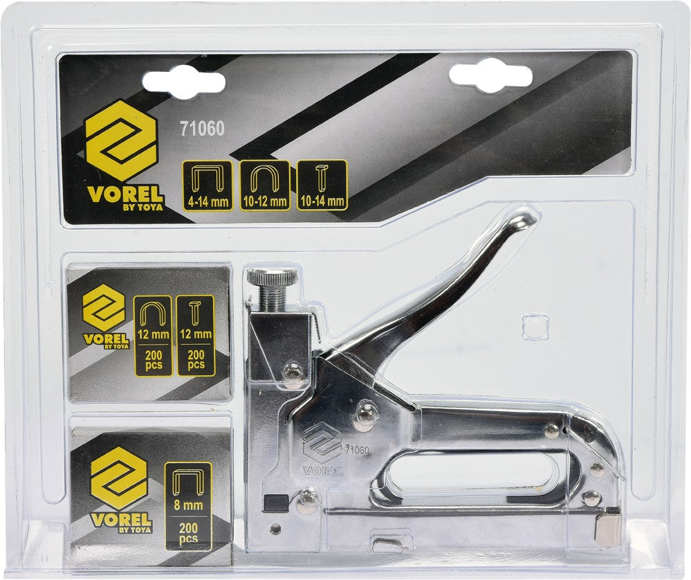 STAPLE GUN 3IN1 4-14MM, W. 600 STAPLES (71060)