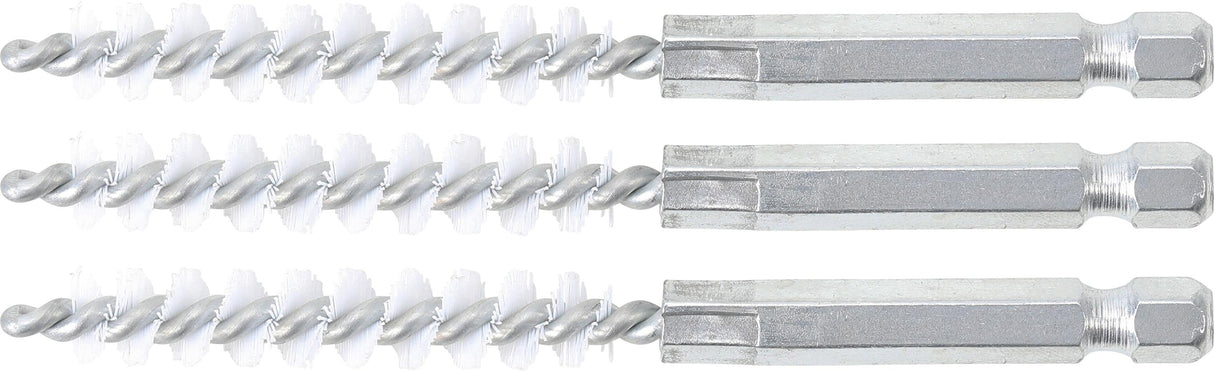 NYLON BRUSH | 9 MM | 6.3 MM (1/4") DRIVE | 3 PCS. (3078-9-N)