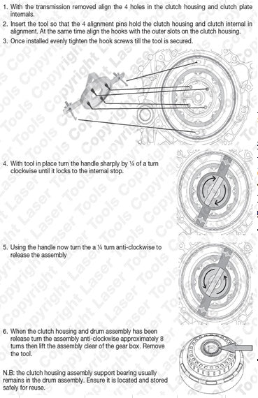 DOUBLE CLUTCH TOOL VOLVO, FORD, CHRYSLER, DODGE (CTR06)