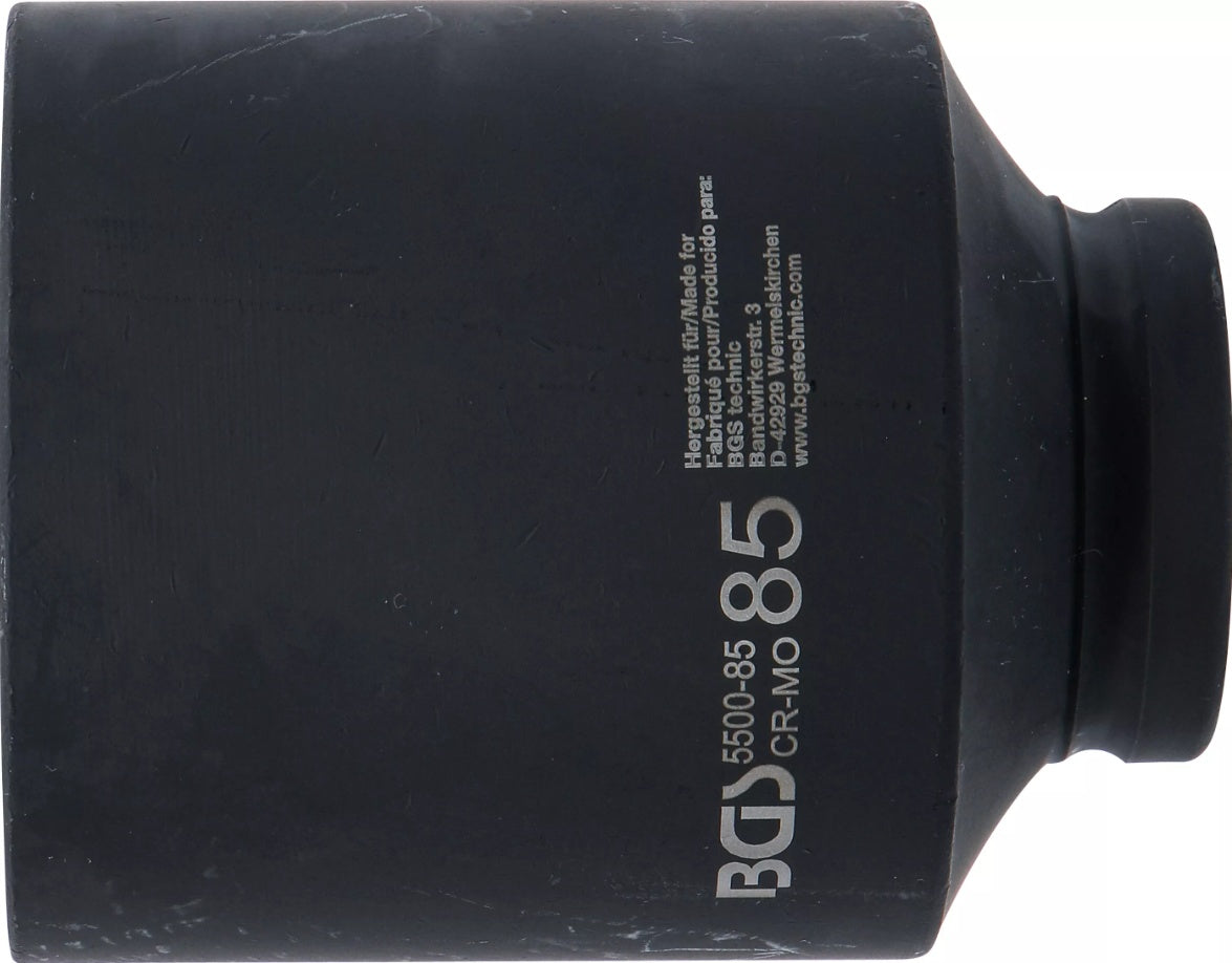 IMPACT SOCKET HEXAGON, DEEP | 25 MM (1") DRIVE | 85 MM (5500-85)