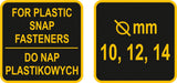 PLIERS FOR PLASTIC SNAPS (76710)