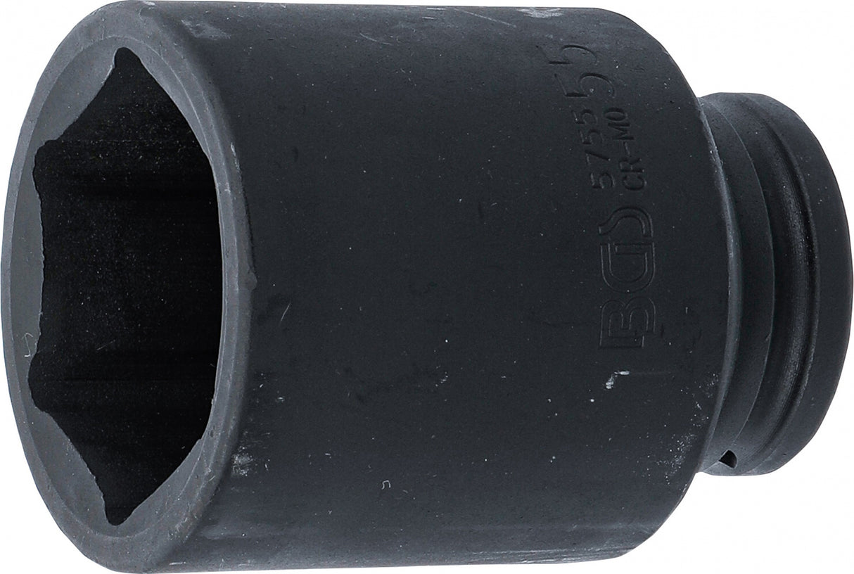 IMPACT SOCKET HEXAGON, DEEP | 20 MM (3/4") DRIVE | 55 MM (5755)