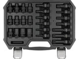 IMPACT SOCKET AND BIT SET E6-E24 / T30-T70 / M8-M18 | 1/2" | 25 PCS (YT-10572)