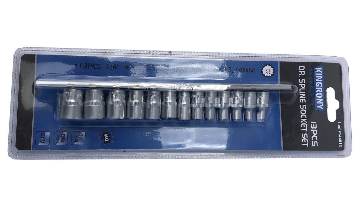 SOCKET SET | MULTIFUNCTIONAL | 6.3 MM (1/4") | 4-14 MM | 13 PCS. (KR144013)