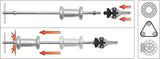 SLIDE HAMMER GEAR PULLER SET 5PCS (YT-2540)