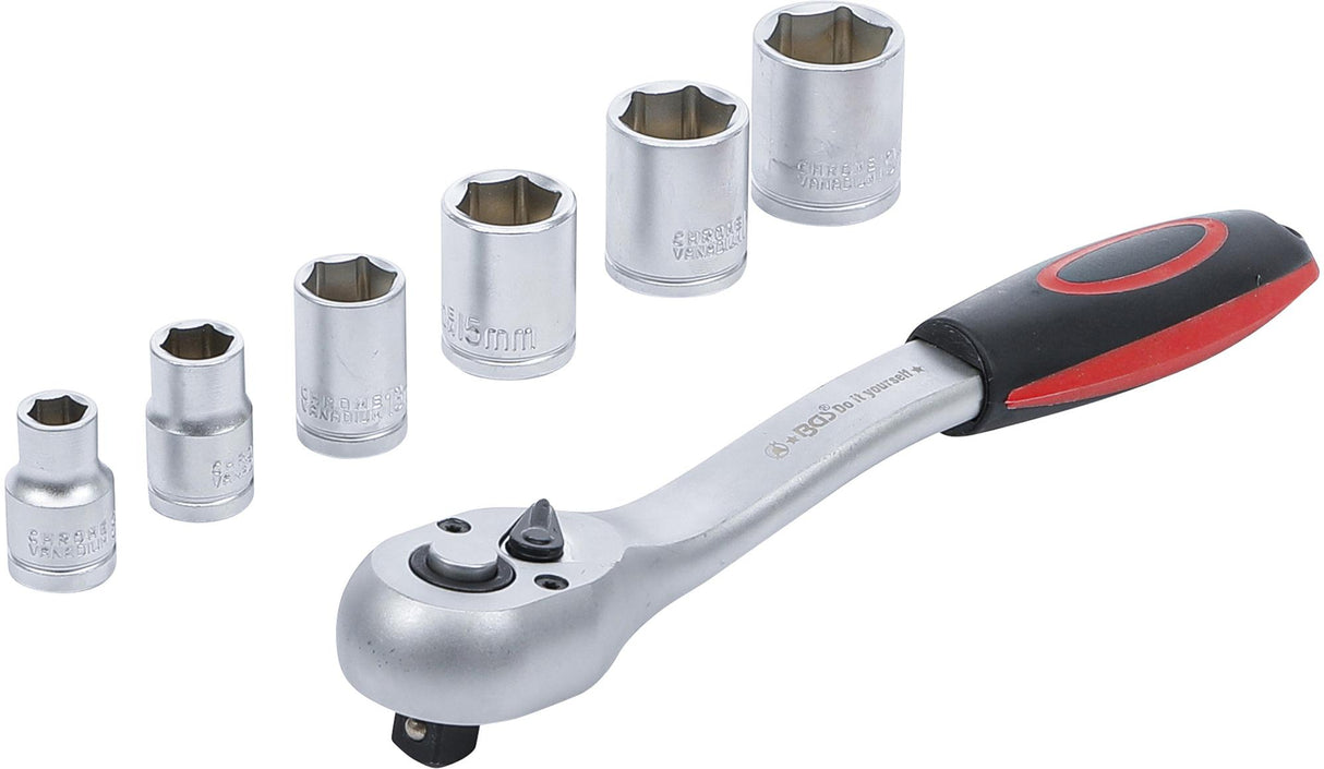 SOCKET SET | 10 MM (3/8") DRIVE | 8-19 MM | 7 PCS. (15112)