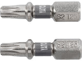 SCREWDRIVER BITS 1/4 25MM T25 2 PCS NI (YT-78014)