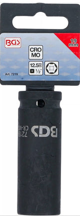 IMPACT SOCKET HEXAGON, DEEP | 12.5 MM (1/2") DRIVE | 19 MM (7219)