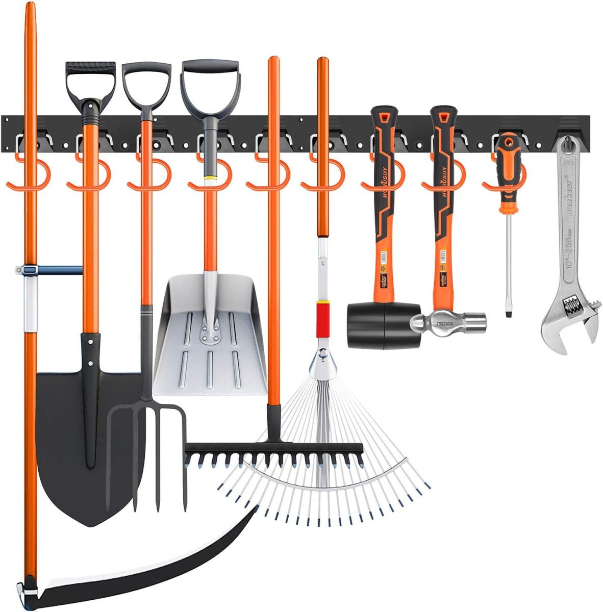 WALL-MOUNT TOOL HOLDERS (WITHOUT TOOLS) | 20 HOOKS | 4 PCS. X 40 CM | 160 CM (TH64)