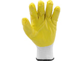 WORKING GLOVES POLYEST/NITR. YELLOW S.9' (YT-7480)