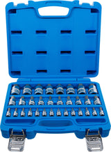 BIT SOCKET SET | 6.3 MM (1/4) / 10 MM (3/8") / 12.5 MM (1/2") DRIVE | INTERNAL HEXAGON 2 - 19 MM / 1/4 - 9/16" | METRIC AND INCH SIZES | 32 PCS. (74258)
