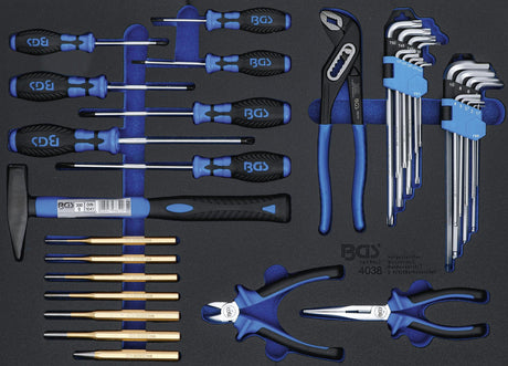 TOOL TRAY 3/3: HAMMER, PLIERS, SCREWDRIVER SET | 36 PCS. (4038)
