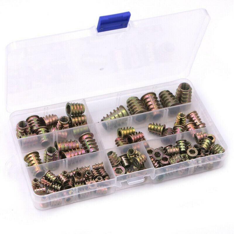 STEEL THREADED INSERTS FOR WOODEN FURNITURE | 100 PCS. (TS100K)