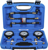 FUEL AND COMPRESSION PRESSURE TEST GAUGES SET | FOR MOTORCYCLES | 11 PCS. (74355)