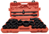 IMPACT SOCKET SET | CR-MO | 12-POINT | 25 MM (1") | 20 MM (3/4") | 26 PCS. (SLS26A)