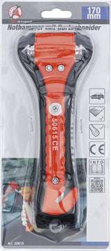 EMERGENCY HAMMER WITH SEAT BELT CUTTER | 170 MM (50615)