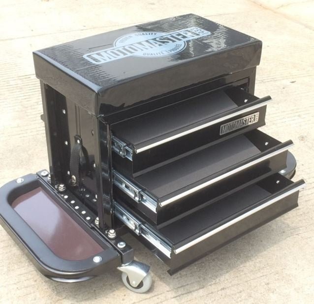 TOOL CABINET / STOOL WITH 3 DRAWERS AND FOLDABLE 2 TRAYS / SHELVES (V7031)