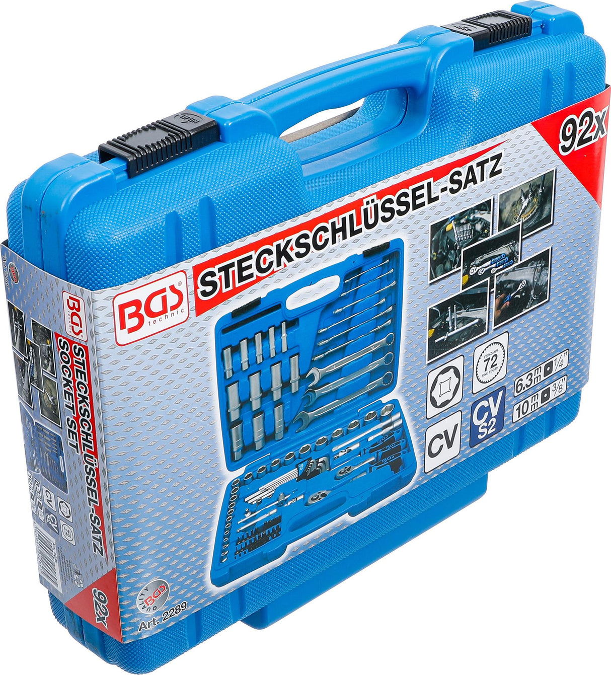SOCKET SET | 6.3 MM (1/4") / 10 MM (3/8") DRIVE | 92 PCS. (2289)