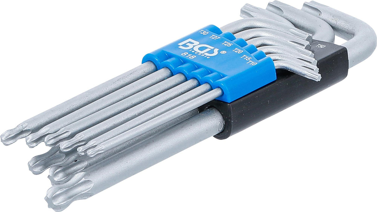 L-TYPE WRENCH SET | T-STAR (FOR TORX) WITH BALL HEAD | T10 - T50 | 9 PCS. (818)
