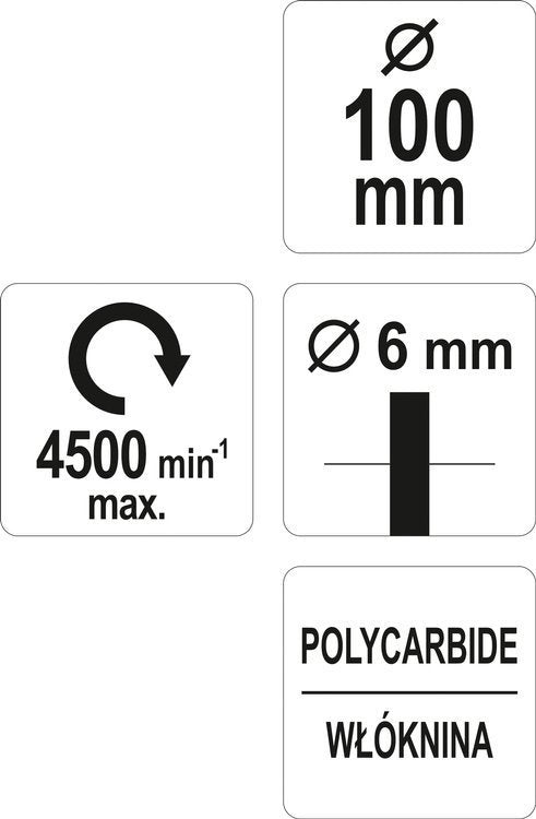 WIRE BRUSH 100MM POLY ABRASIVE FOR DRILL (YT-47802)
