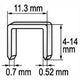 STAPLES 12MM. 0.7X11.2 1000PCS (YT-7054)