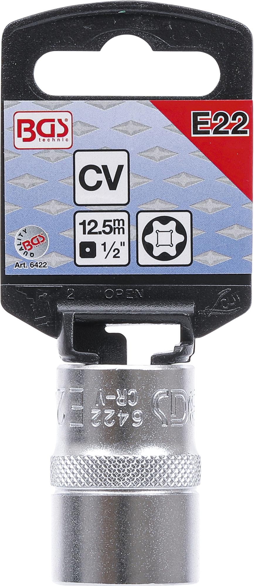 SOCKET, E-TYPE | 12.5 MM (1/2") DRIVE | E22 (6422)
