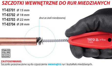 CU PIPE INTERNAL BRUSH 15MM (YT-63701)