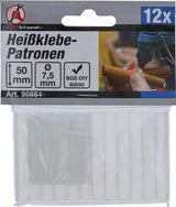 GLUE STICKS | TRANSPARENT | Ø 7.5 MM, 50 MM | 12 PCS. (80851)