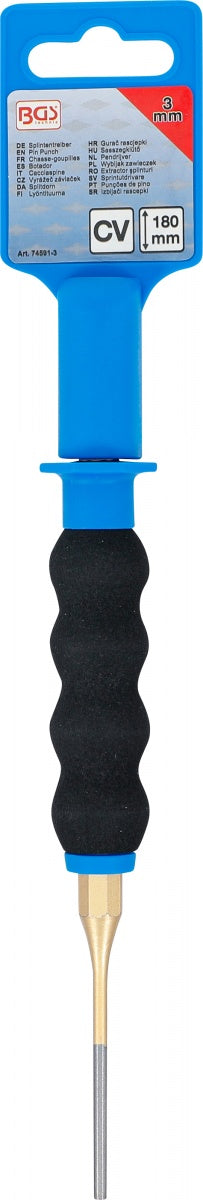 PIN PUNCH | WITH HAND PROTECTION | 180 MM | 3 MM (74591-3)