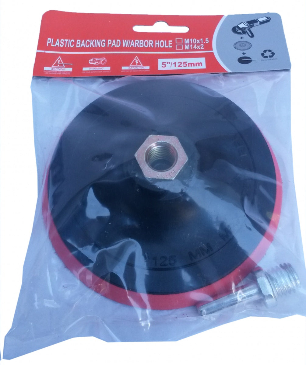 VELCRO PAD THICK, WITH ADAPTER 125 MM, M14 (ES203125-A)