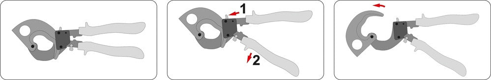 RATCHET CABLE CUTTER 240MM  L-300MM (YT-18600)