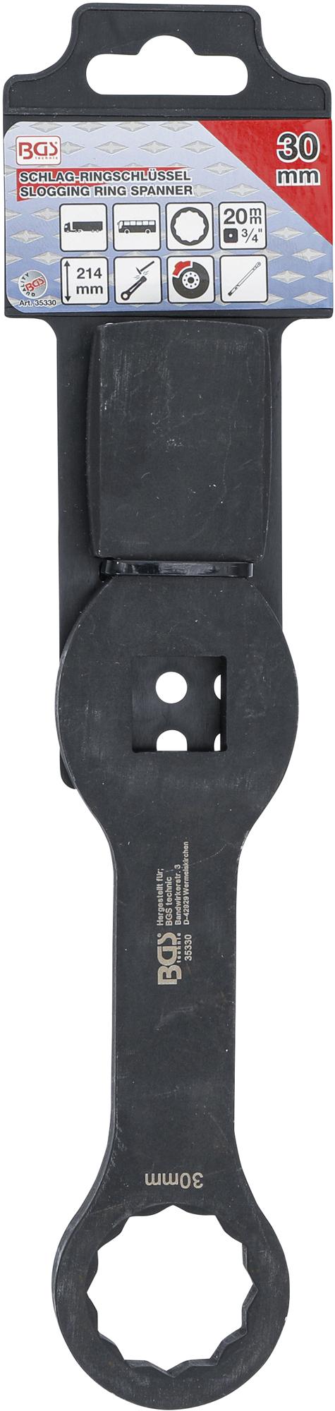 SLOGGING RING SPANNER | 12-POINT | WITH 2 STRIKING FACES | 30 MM (35330)