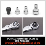 DOUBLE-SIDED LONG RATCHET WRENCHES | FLEX HEAD | WITH ADAPTERS | 8X9 - 17X19 MM | 10 PCS. (FMT10)