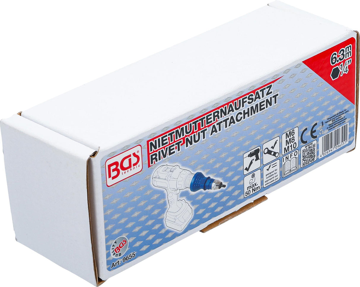 DRILL ATTACHMENT / THREADED RIVETER | M6 / M8 / M10 (9655)