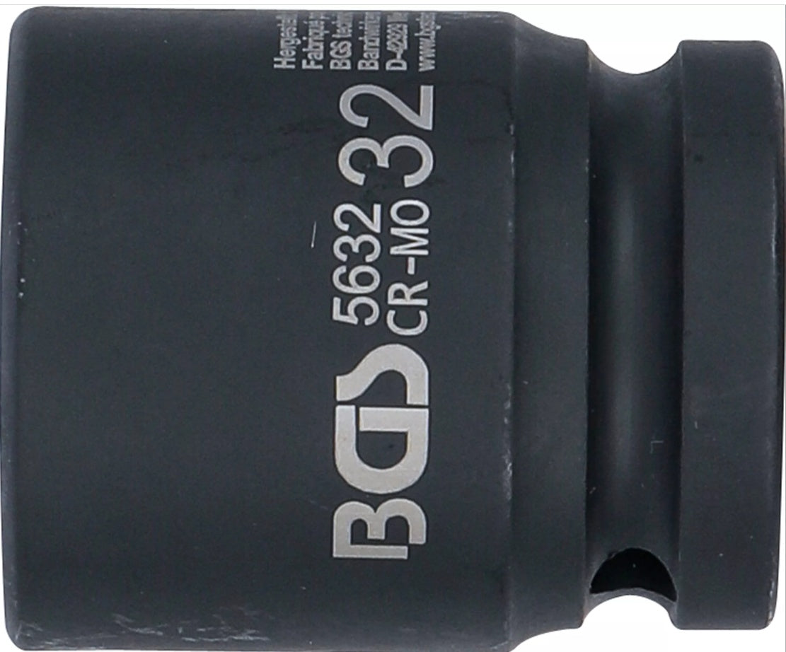 IMPACT SOCKET, HEXAGON | 20 MM (3/4") DRIVE | 32 MM (5632)