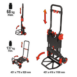 FOLDABLE HAND TRUCK 2IN1 137KG (YT-37412)