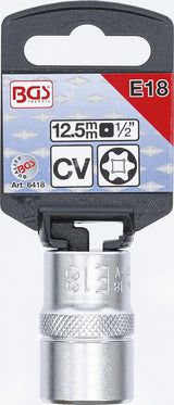 SOCKET, E-TYPE | 12.5 MM (1/2") DRIVE | E18 (6418)